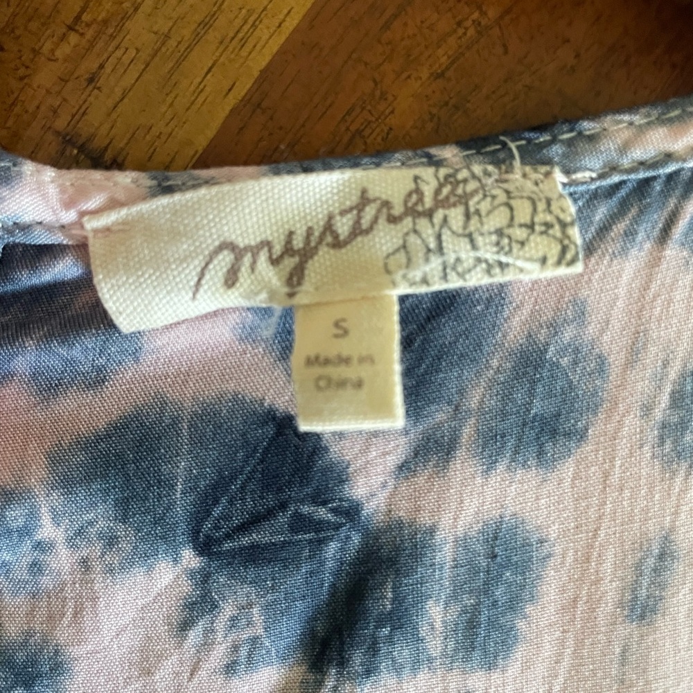 Mystree Boho Style Pink and Blue Tie-Dye Maxi Dress S - Picture 8 of 10